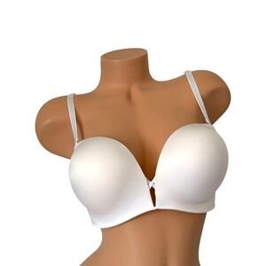 Victoria's Secret 36D Bombshell Add 2 Cups Push up Multi way Demi Bra White